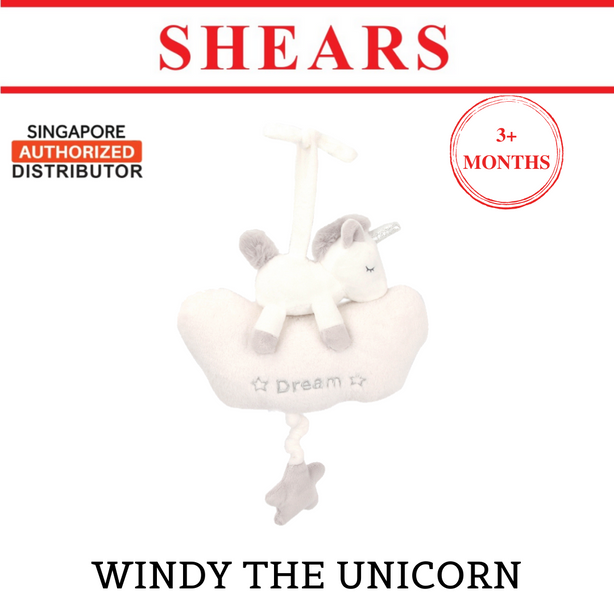 Shears Baby Toy Toddler Soft Toy Musical Pull String WINDY THE UNICORN