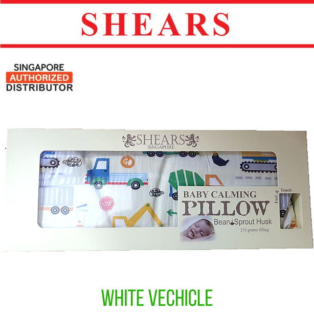 Shears Baby Pillow Organic Beanie Toddler Pillow WHITE VEHICLE