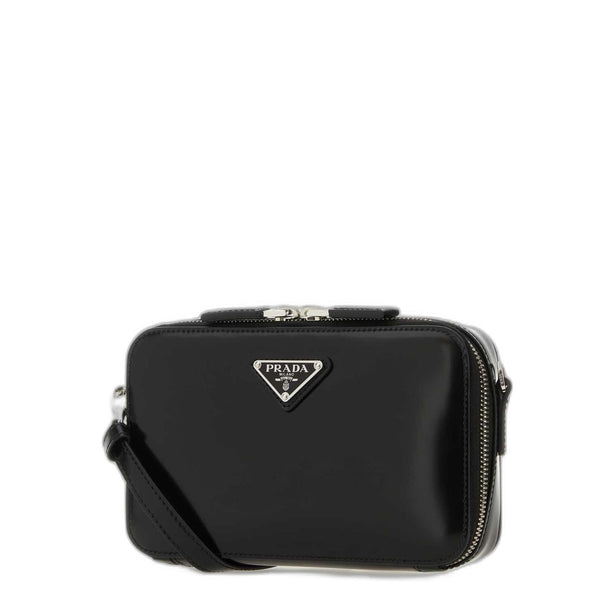 Brique Calfskin Crossbody - Black
