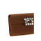 Dragonfly Flow Silk-blend Satin Clutch - Cacao