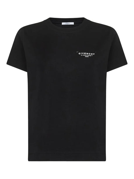 Black Cotton T-Shirt with Logo