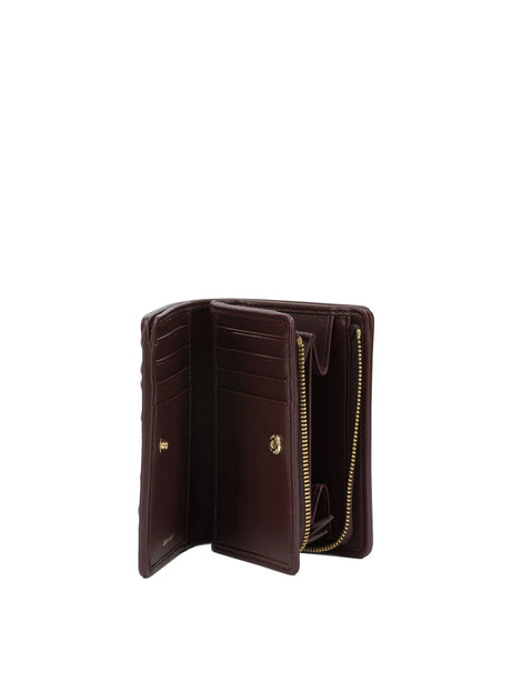 Miu Miu Quilted Nappa Leather Wallet - Bordeaux