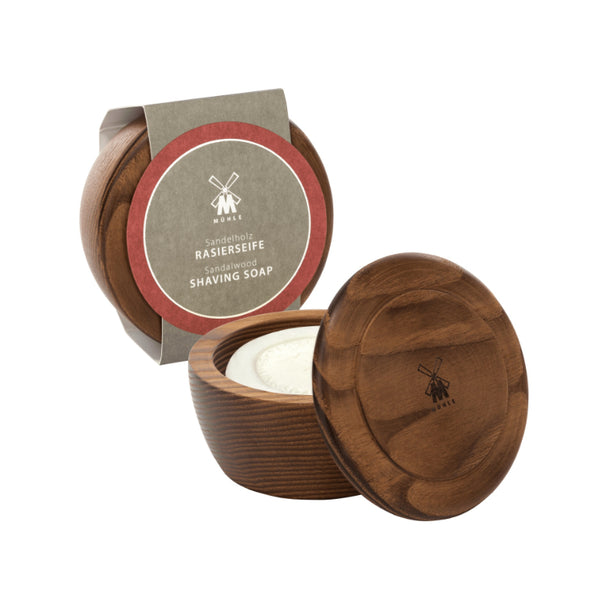 MUHLE Sandalwood Shaving Soap in Wooden Bowl