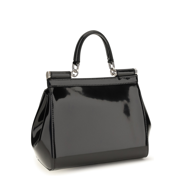Sicily Small Calfskin Handbag - Black