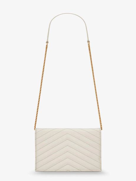 Saint Laurent Envelope leather crossbody bag - Cremasoft