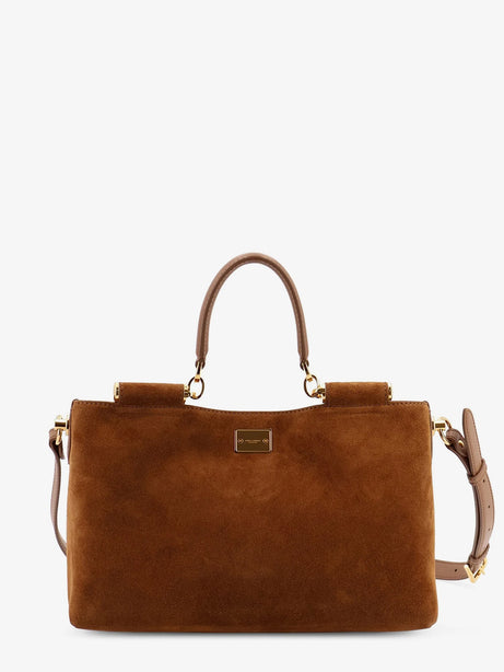 Dolce & Gabbana Vittoria suede crossbody bag - Cammellocaramello