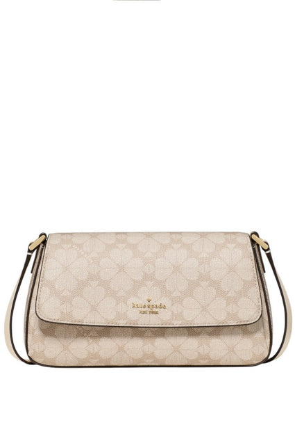 Kate Spade Sutton Spade Flower Mini Crossbody Bag - Dark Beige