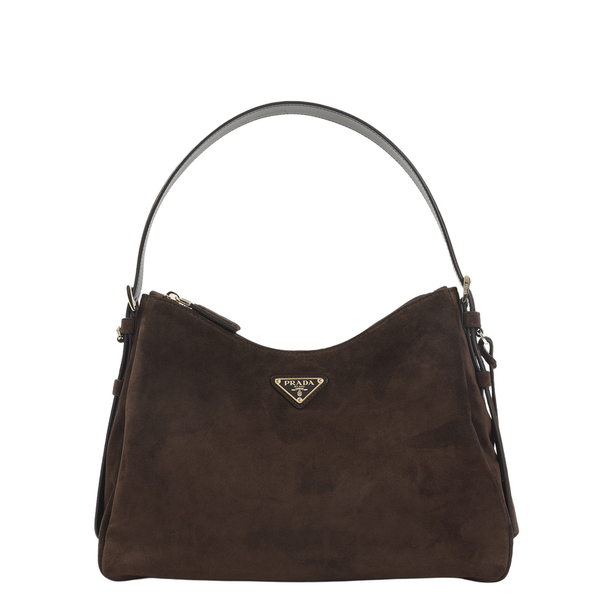 Suede Shoulder Bags - Brown