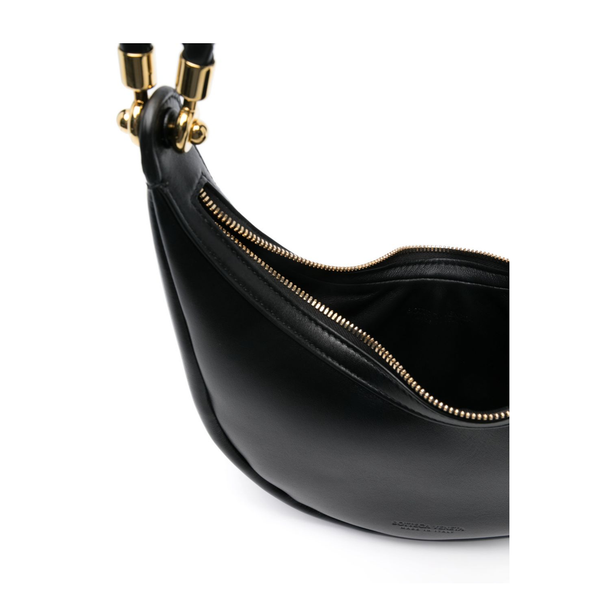 Hula Hoop Calfskin Handbag - Black
