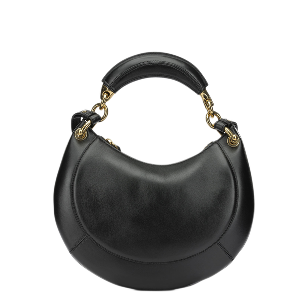 Banana Small Lambskin Hobo - Black