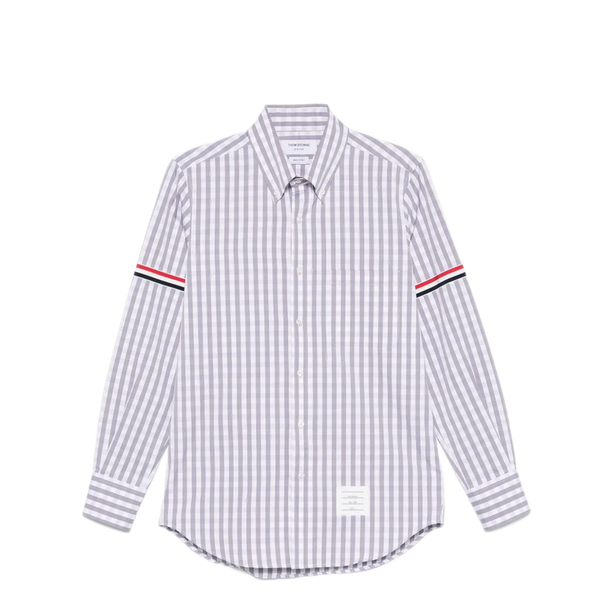 Straight Fit L/S Shirt With Gg Armband In Gingham Check Poplin