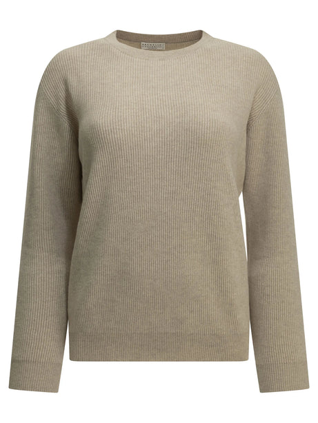 Brunello Cucinelli Cashmere crew-neck sweater - Beige