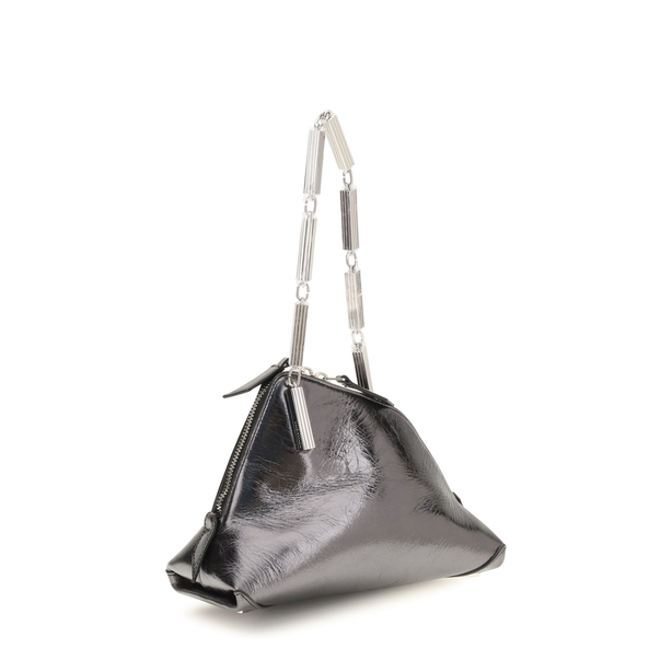 La Scala Calf Leather Clutch - Dark Grey