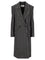 Stella Mccartney Double-Breasted Herringbone Coat With Crystals - Grey