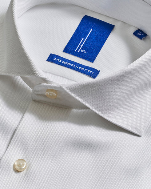 Highr, White Dobby, Long Sleeve Shirt