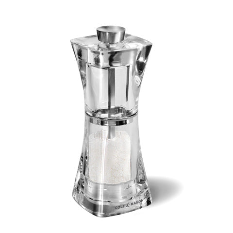 Cole & Mason Acrylic Salt Mill W/Ceramic Mechanism Crystal