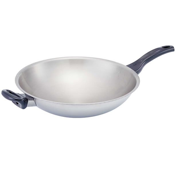 Zebra 3-Ply S/S Wok With Bakelite Handle 34Cm Vitalux