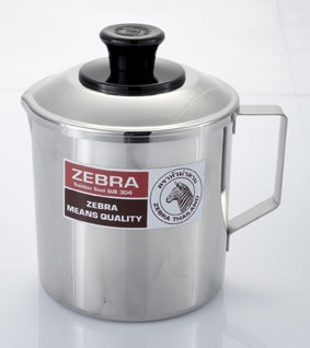 Zebra Oil Filter Pot W/Hdle & Spout 1.0Ltr