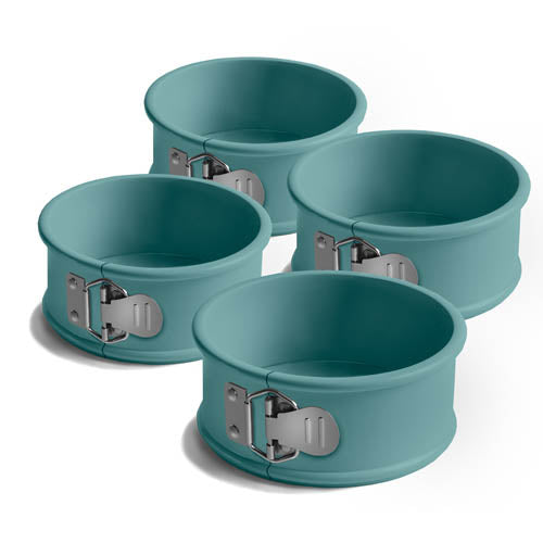 Jamie Oliver Non-Stick Mini Round Cake Tin Springform 4Pcs/Set Atlantic Green