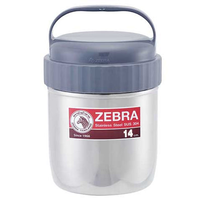 Zebradouble Wall Container With Plc Lid 14 Cm 1.5L Grey