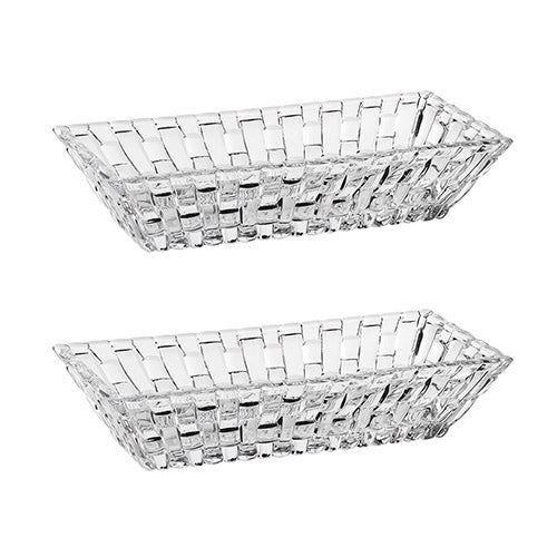 Nachtmann Lead Free Crystal Rectangular Bowl Set
