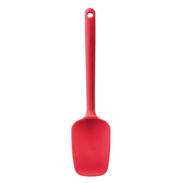 Mastrad Silicone One-Piece Spatula Spoon, Red