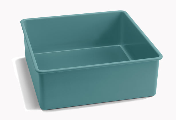 Jamie Oliver Non-Stick Square Cake Tin Loose Base Atlantic Green