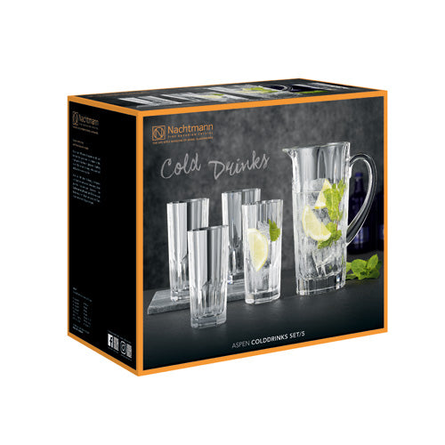 Nachtmann Lead Free Crystal Cold Drink Consist Of 1Xpitcher 4Xlongdrink