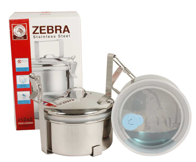 Zebra Food Carrier W/Plc Air Tight Lid 12X2