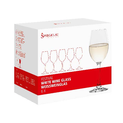 Spiegelau White Wine Glass 285Ml-10Oz, Set Of 6 Festival