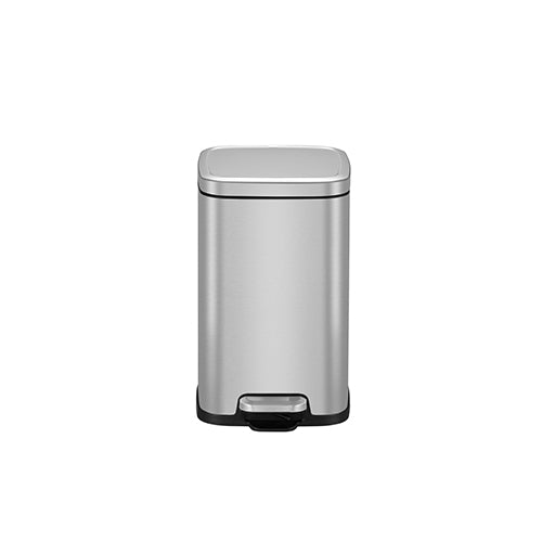 Eko Square Step Bin With Soft Closing Lid 9L Brushed Finishing Regent