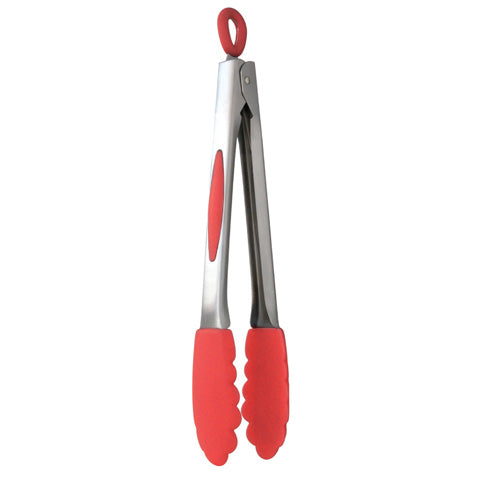 Mastrad  Silicone Multi-Purpose Tongs, Red