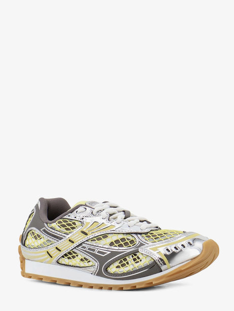 Bottega Veneta Orbit Mesh and Leather Sneakers - Zesty/Basalt