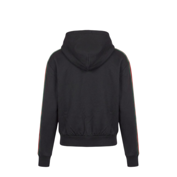 Gucci Black Stretch Cotton Jersey Hoodie