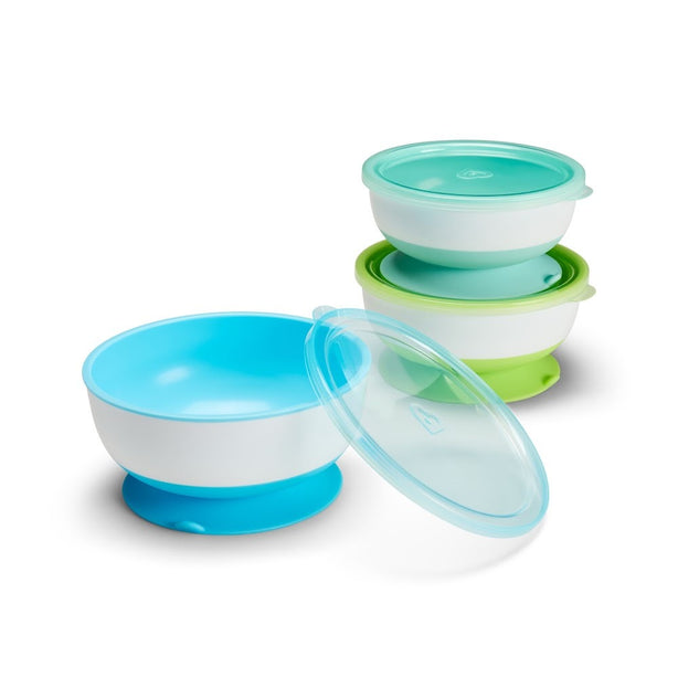 Munchkin Stay Put ™ Suction Bowls & Lids