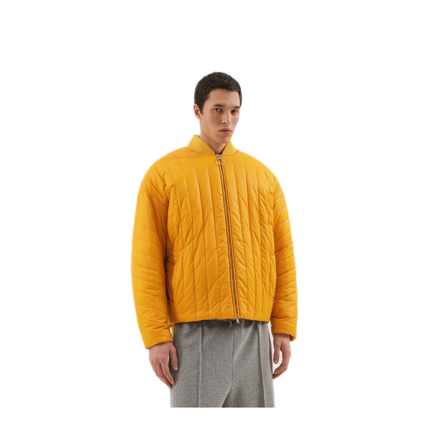 Yellow Quilted Down Jacket