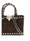 Valentino Garavani Suede Rockstud mini Handbag - Ebony Brown