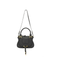 Marcie Small Grained Calfskin Shoulder Bag - Black