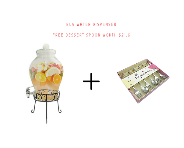 Gifts by Art Tree Water Dispenser - Free Gift Daisy Dessert Spoon
