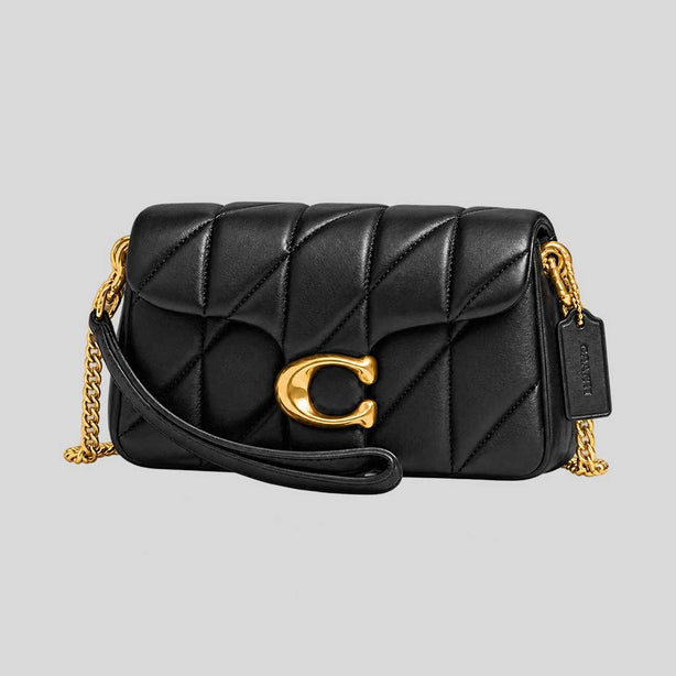 COACH Tabby Chain Crossbody Bag 19 With Quilting Black RS-CBH23
