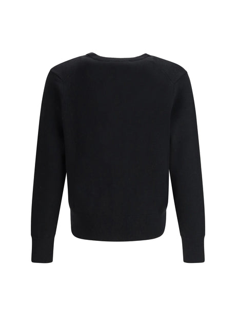 Ami Paris Ami de Coeur Cardigan - Noir/Rouge