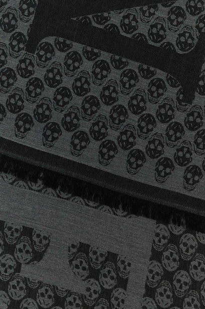 Scarf with a Distinctive Skull Motif