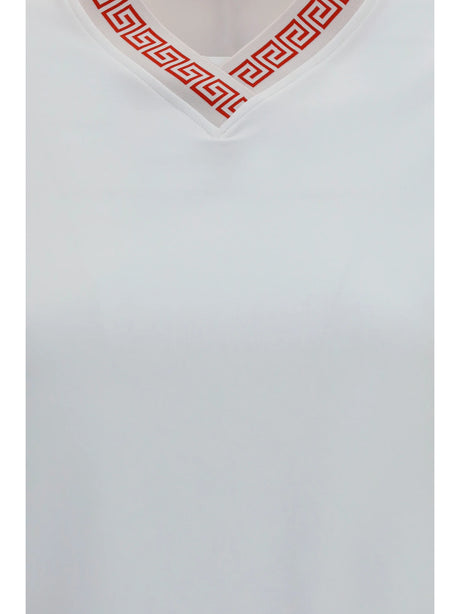 Versace T-shirt by Versace with greca details - Optical White
