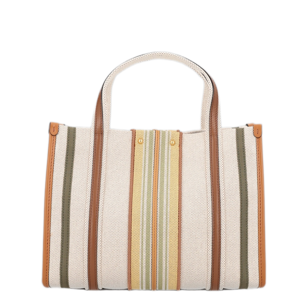 Woody Loop Small Canvas Tote - Brown