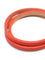 Orange Calf Leather Wrap Bracelet