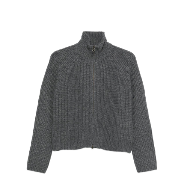 Dark Grey Zip Neck Sweater
