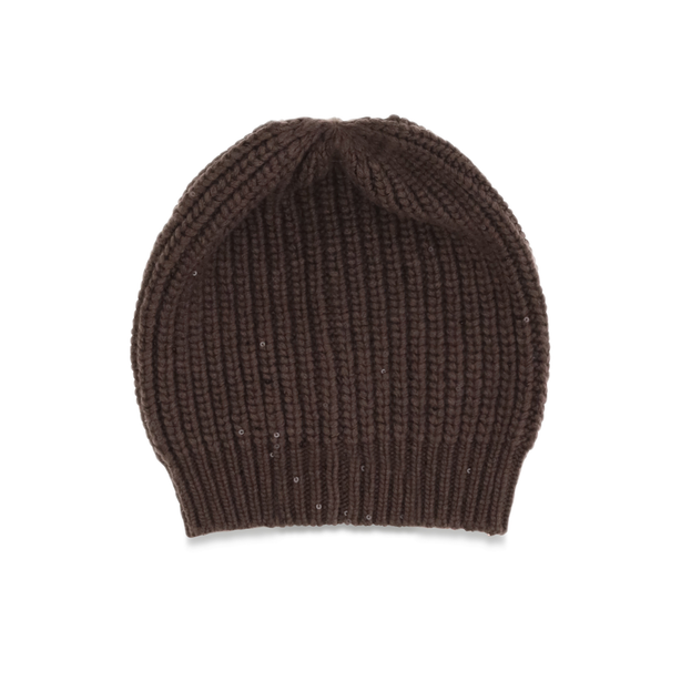 Cashmere Beanie With Sequins