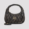 Wander Matelasse Leather Shoulder Bag in Black