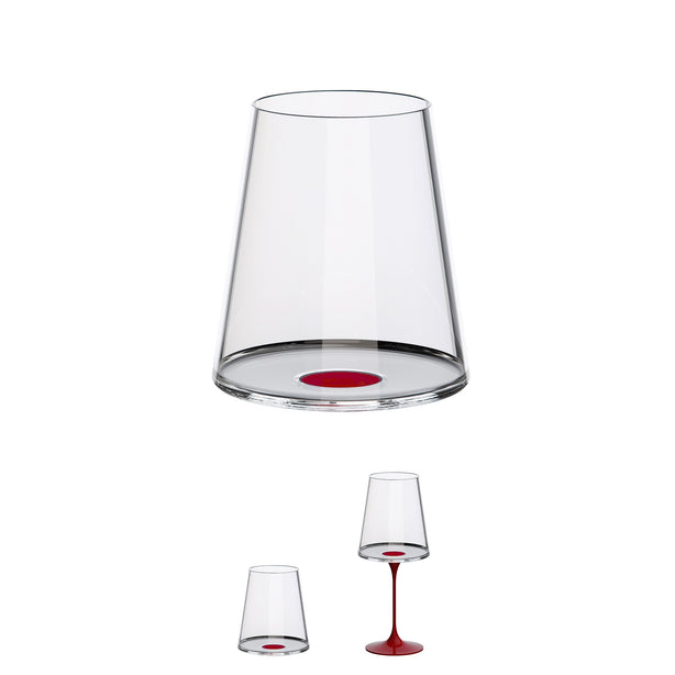 SplitGlass - Tumbler | Red wine cup - Red - set of 2 glasses