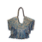 Goldentime Small Silk/Nylon Tote Bag - Blue